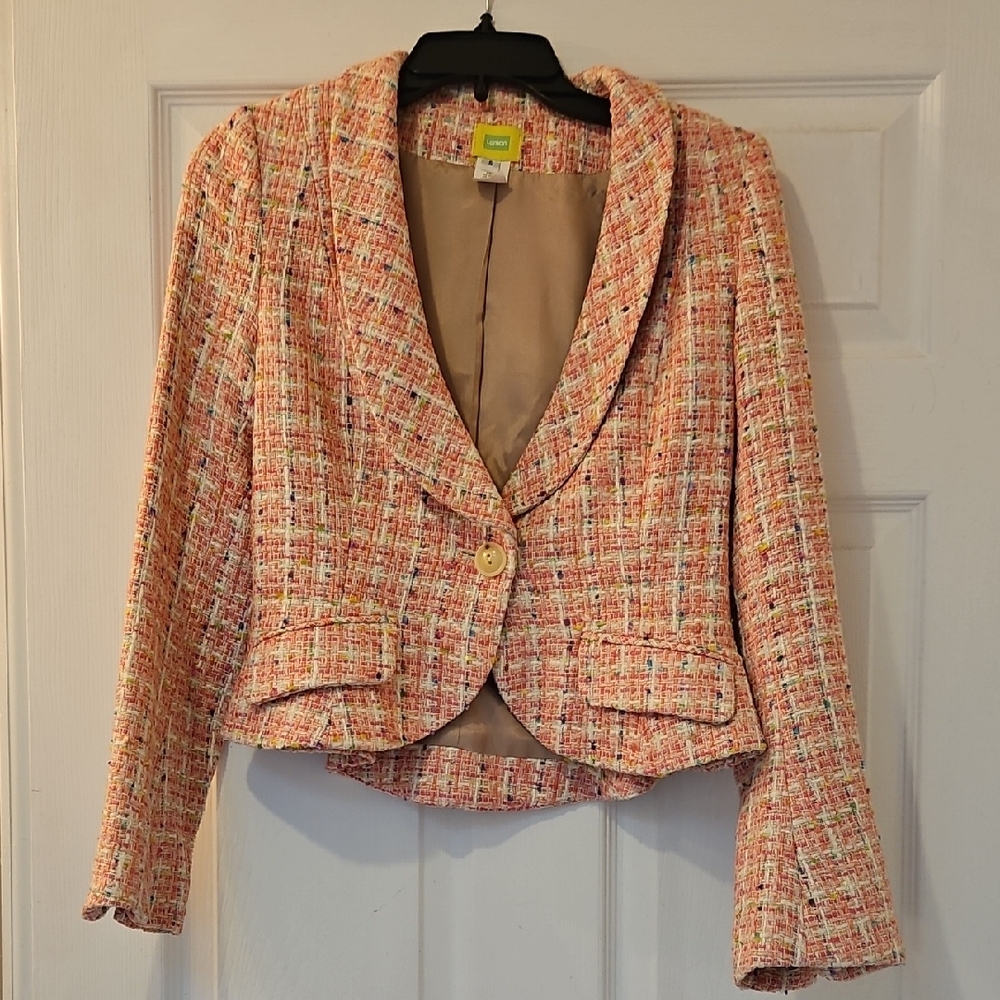 Lemon Women's Multicolor Tweed Blazer